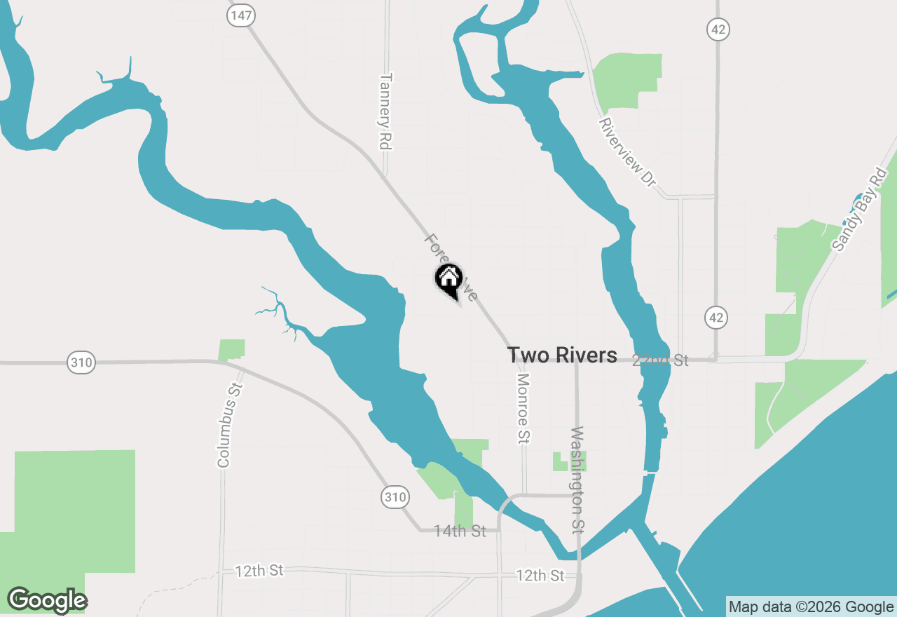Map of 1924 24th St, Two Rivers, WI 54241