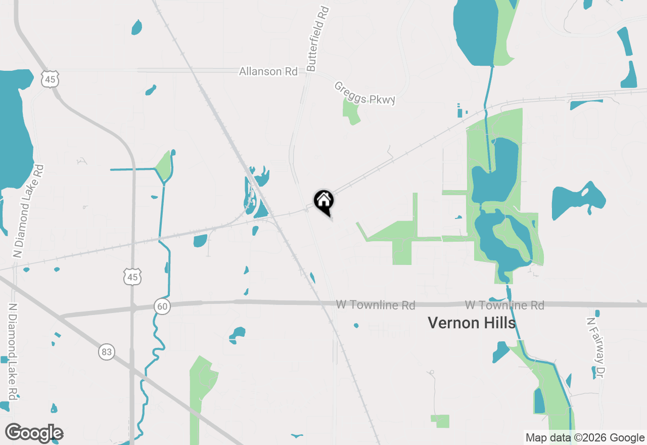 Map of 452 Kennedy Place, Vernon Hills, IL 60061