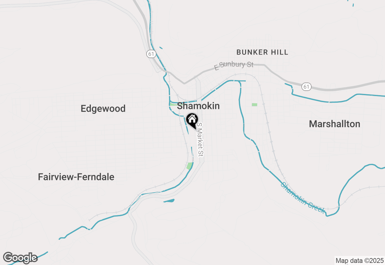 Map of 135-137 S 6th St, Shamokin, PA 17872