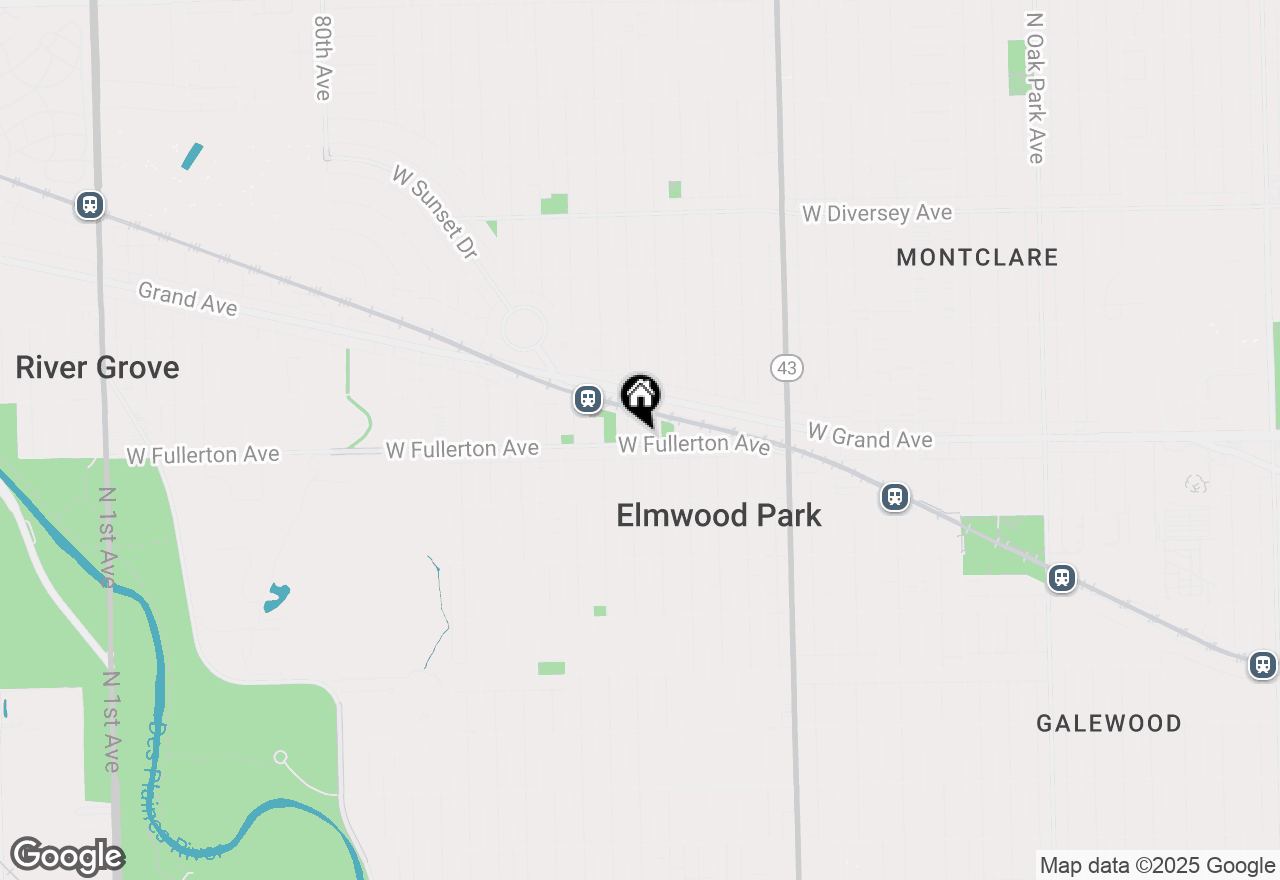 Map of 7428 W Fullerton Avenue, Elmwood Park, IL 60707