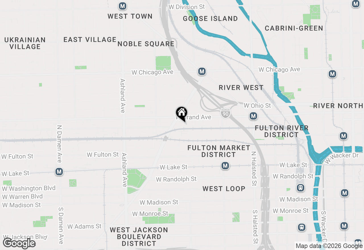 Map of 1224 W Hubbard Street #3, Chicago, IL 60642