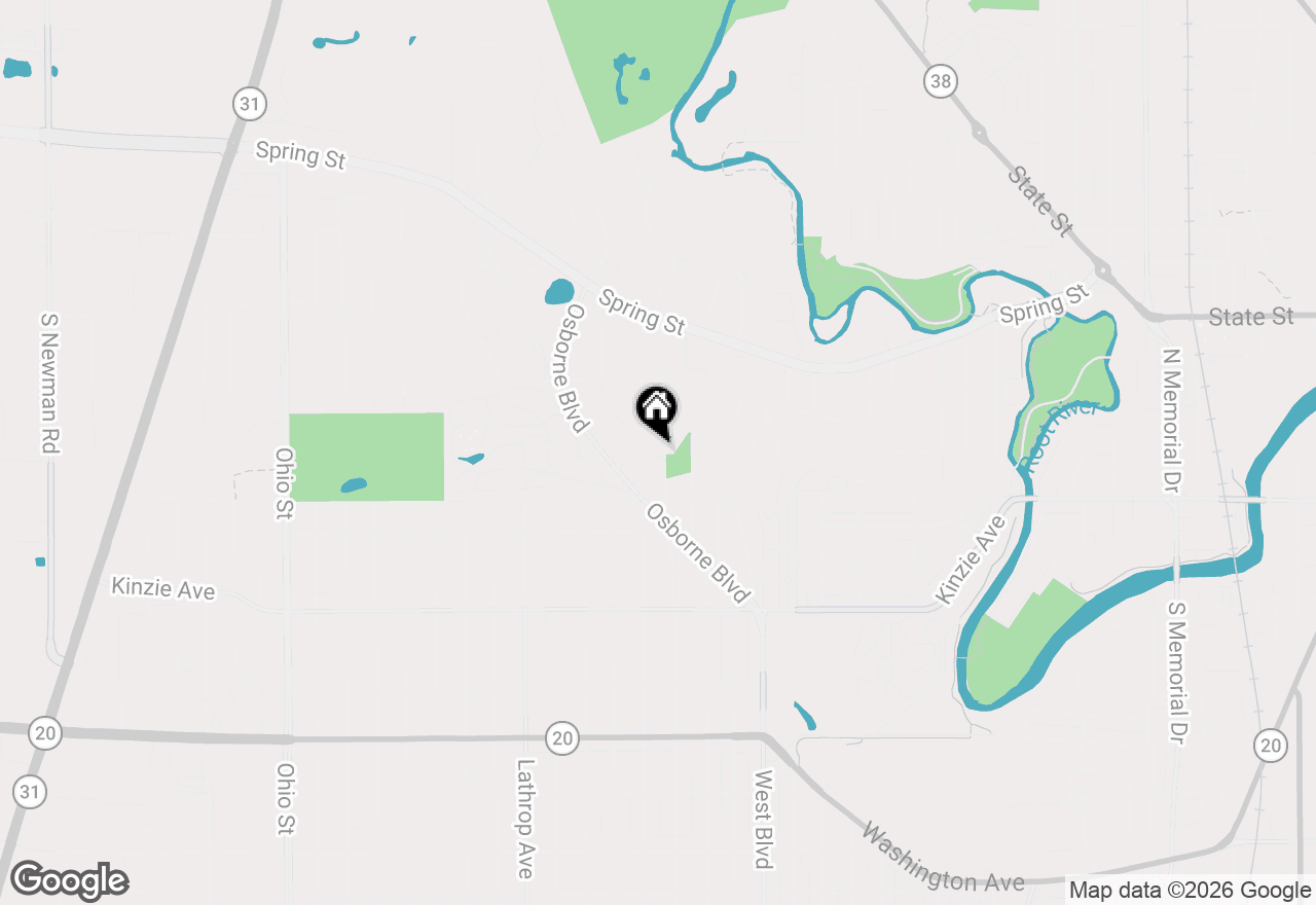 Map of 438 Blaine Ave, Racine, WI 53405