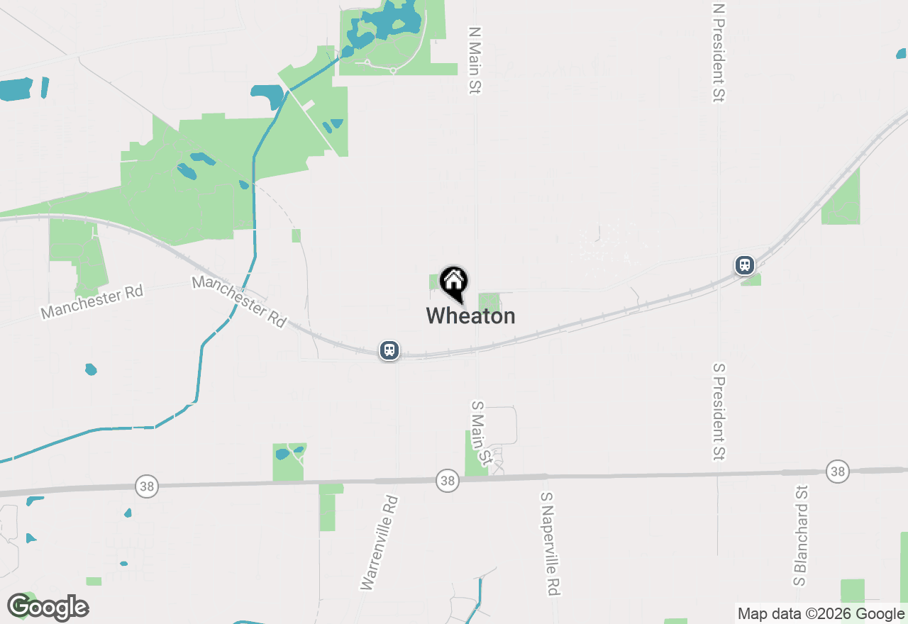 Map of 129 W Wesley Street, Wheaton, IL 60187