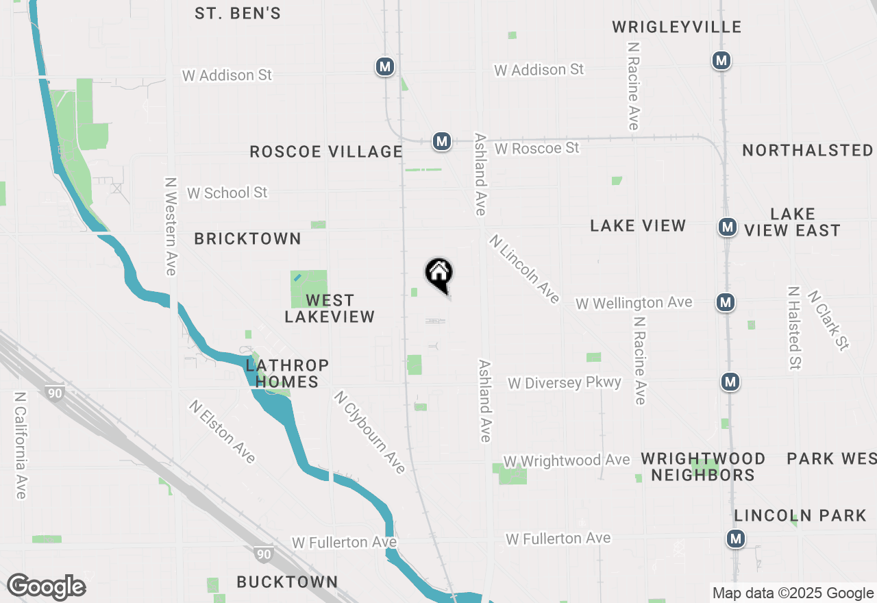 Map of 1708 W Wellington Avenue, Chicago, IL 60657