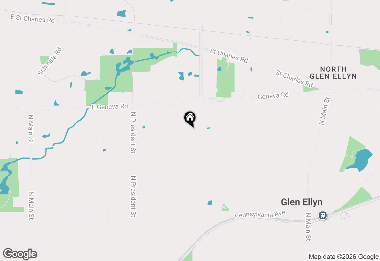 Map of 1925 Glencoe Street, Wheaton, IL 60187