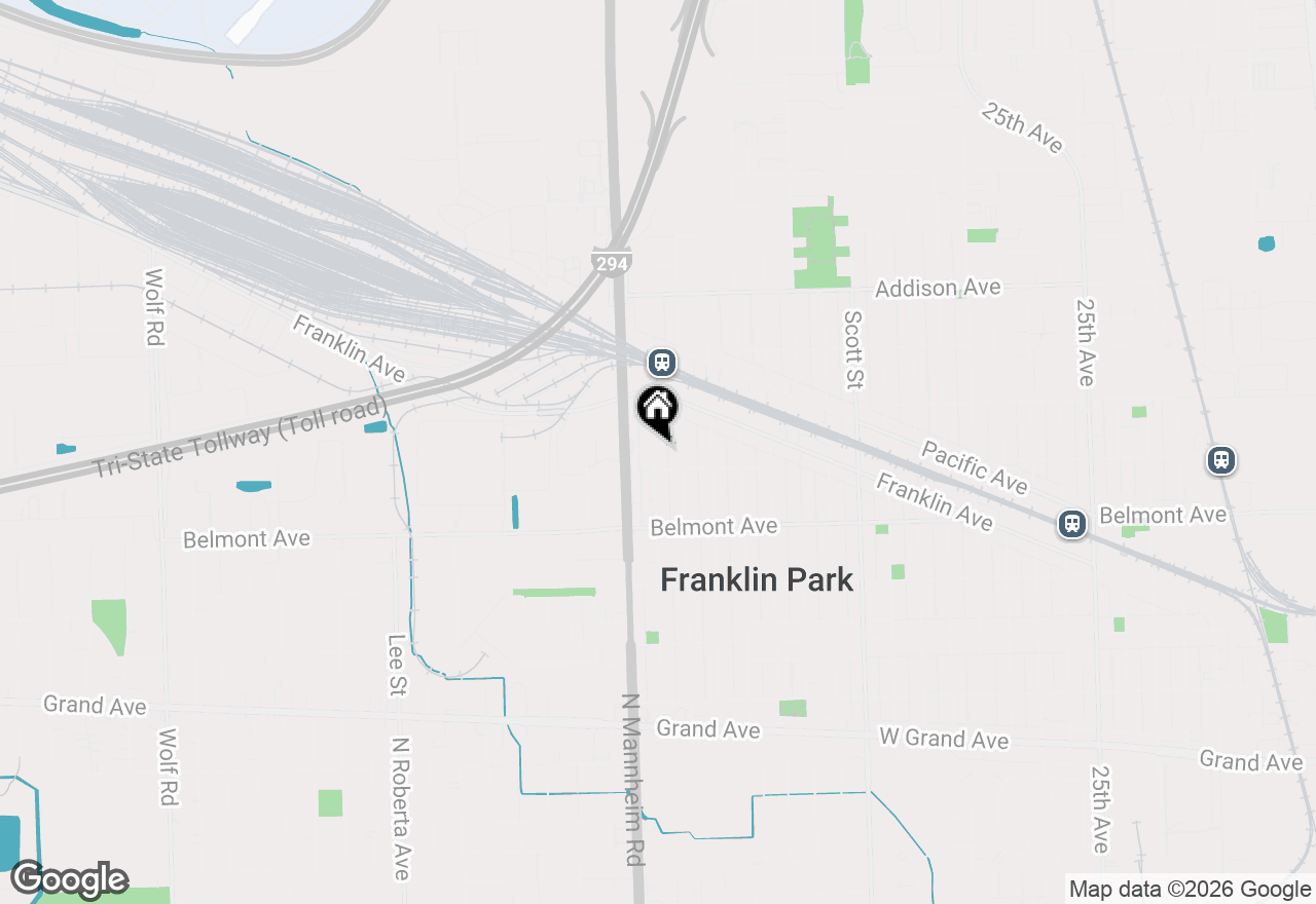 Map of 3313 Lincoln Street, Franklin Park, IL 60131