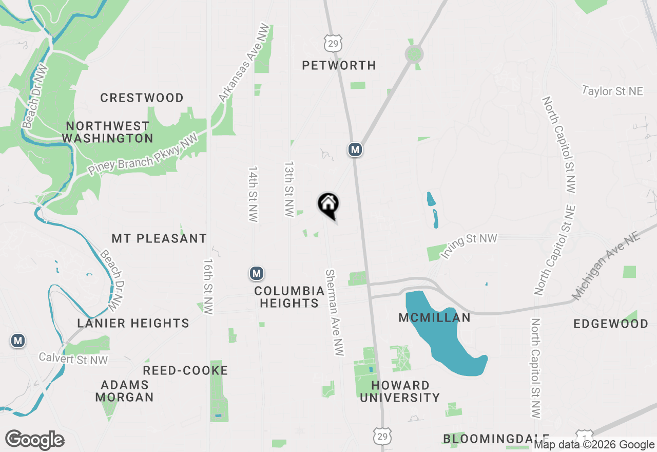 Map of 3401 Sherman Avenue Nw #B, Washington, DC 20010