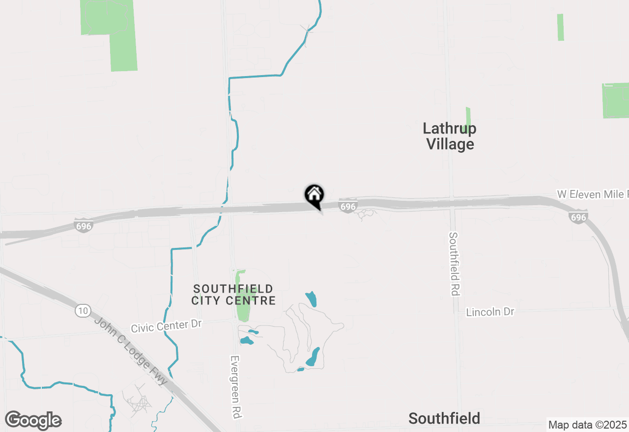 Map of 19128 Coral Gables Street, Southfield, MI 48076