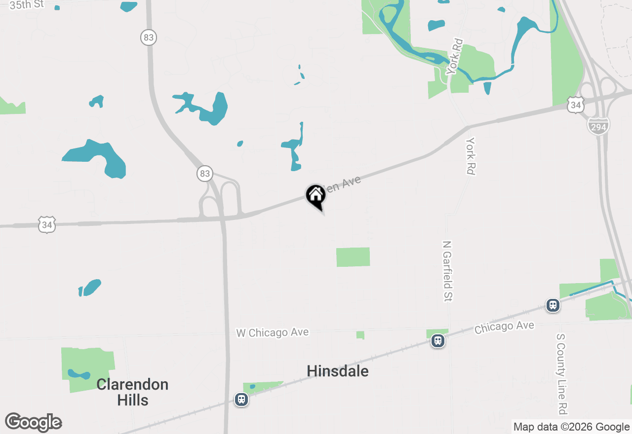 Map of 531 Kensington Court, Hinsdale, IL 60521