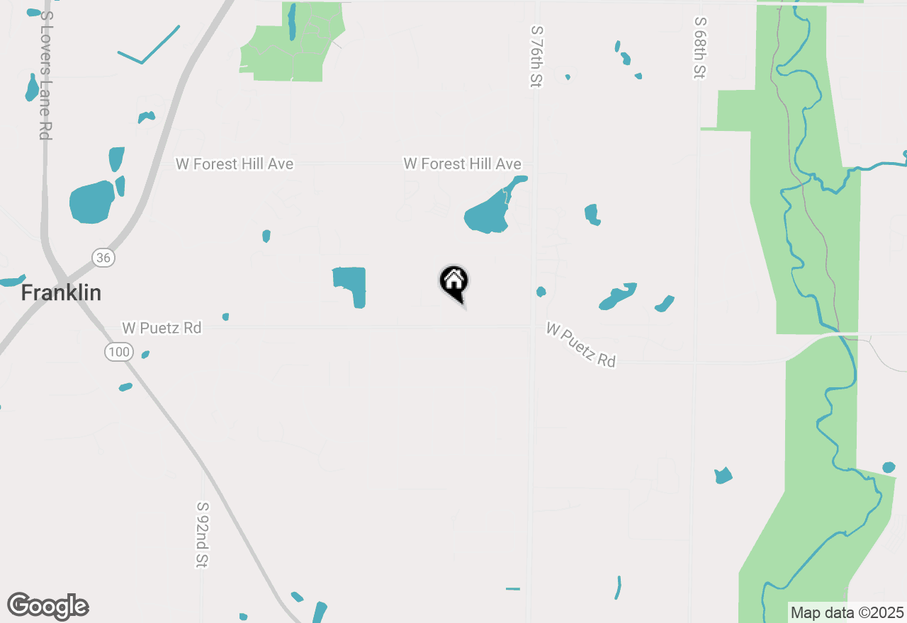 Map of 7938 W Puetz Rd, Franklin, WI 53132