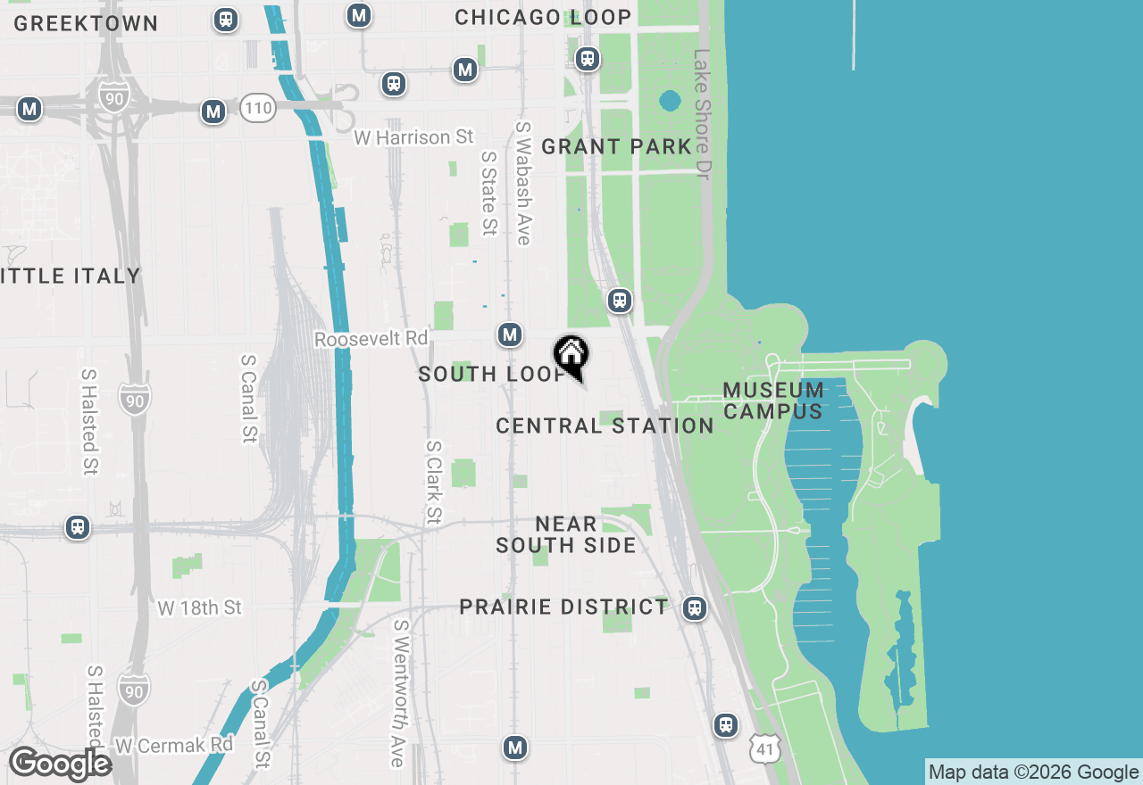 Map of 1305 S Michigan Avenue #1206, Chicago, IL 60605