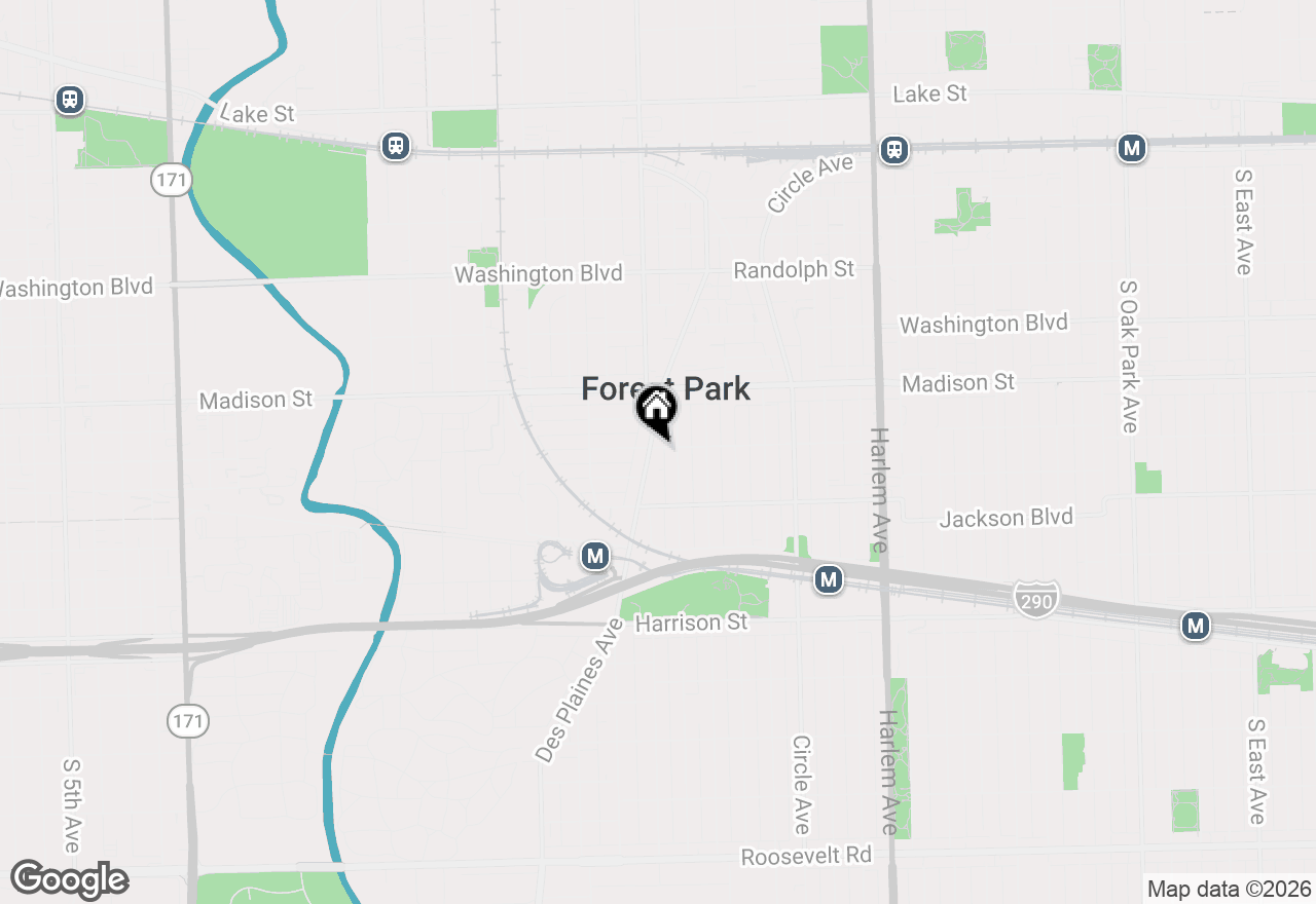 Map of 7542 Adams Street #207, Forest Park, IL 60130