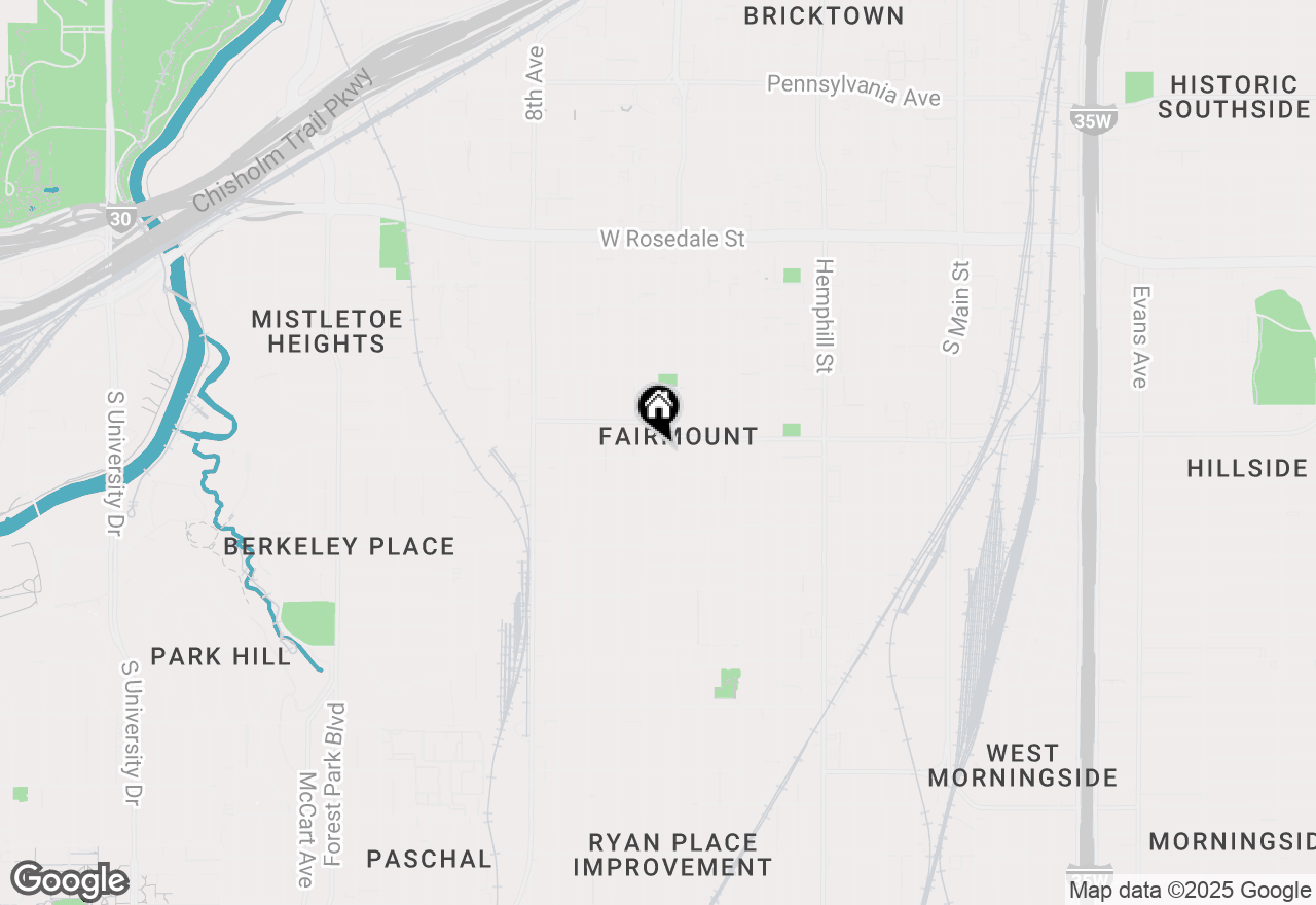 Map of 1216 Park Place Avenue #1, Fort Worth, TX 76110