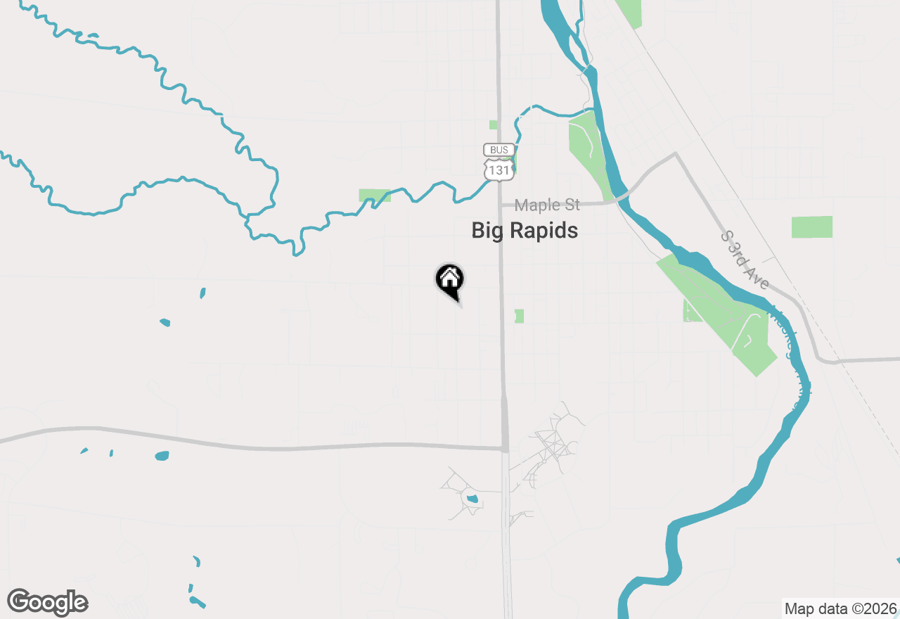 Map of 416 Division Street, Big Rapids, MI 49307