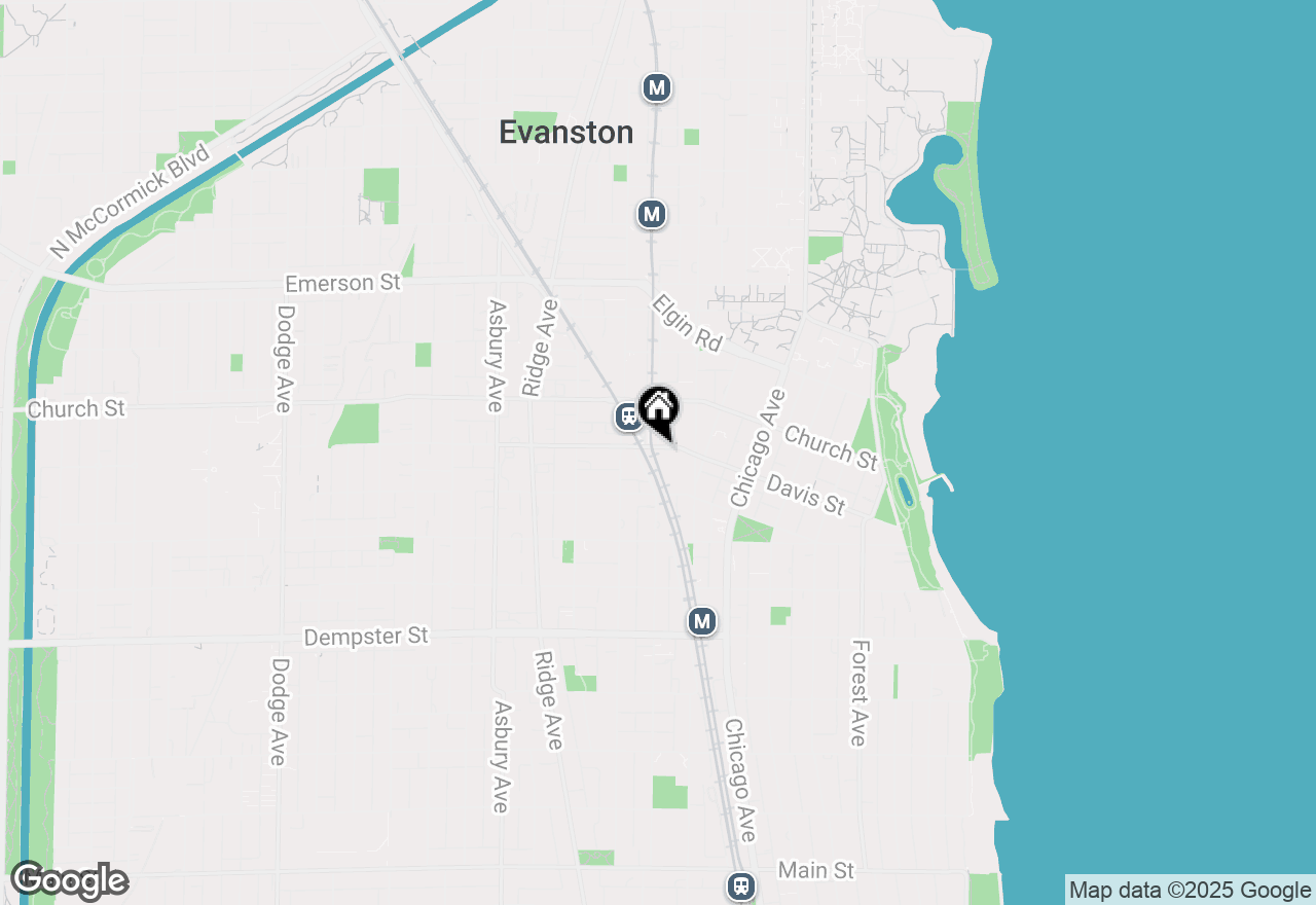 Map of 830 Davis Street, Evanston, IL 60201