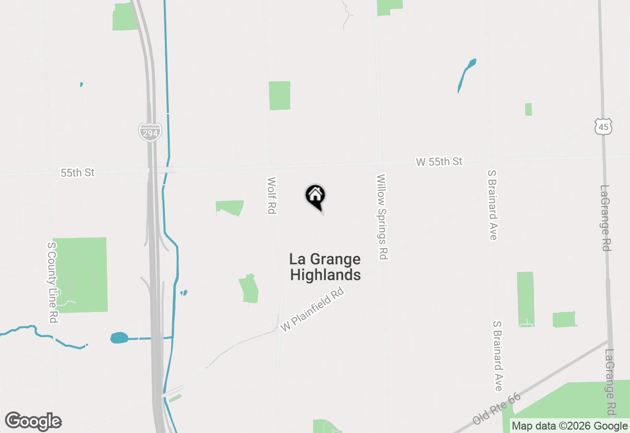 Map of 1901 W 56th Street, La Grange Highlands, IL 60525
