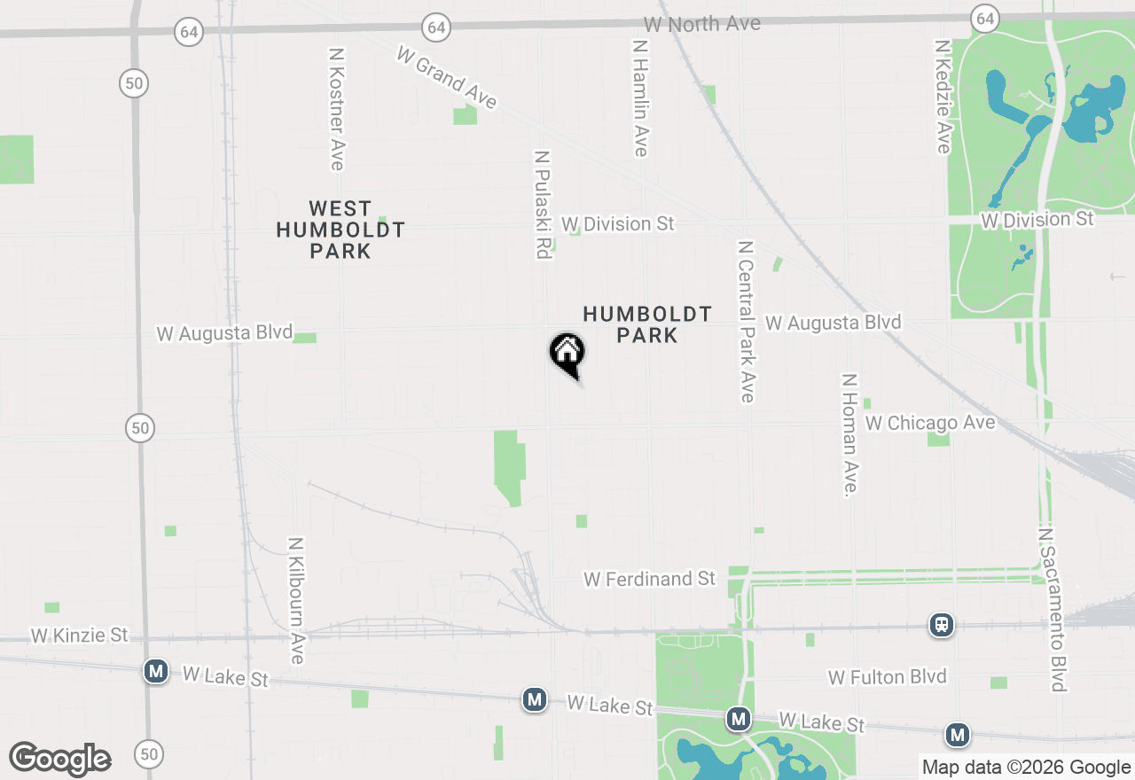 Map of 844 N Harding Avenue #1, Chicago, IL 60651