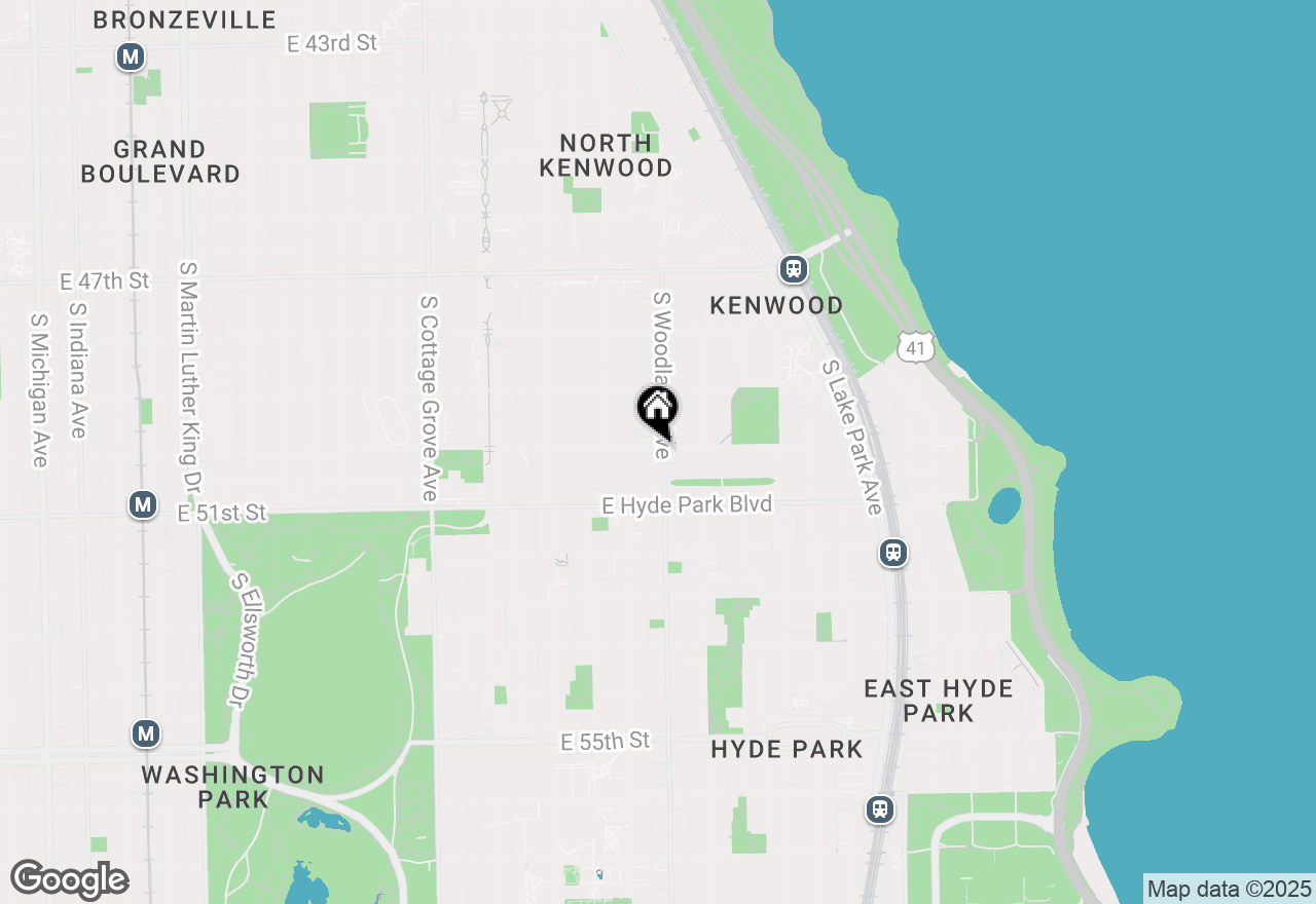 Map of 5000 S Woodlawn Avenue #202, Chicago, IL 60615