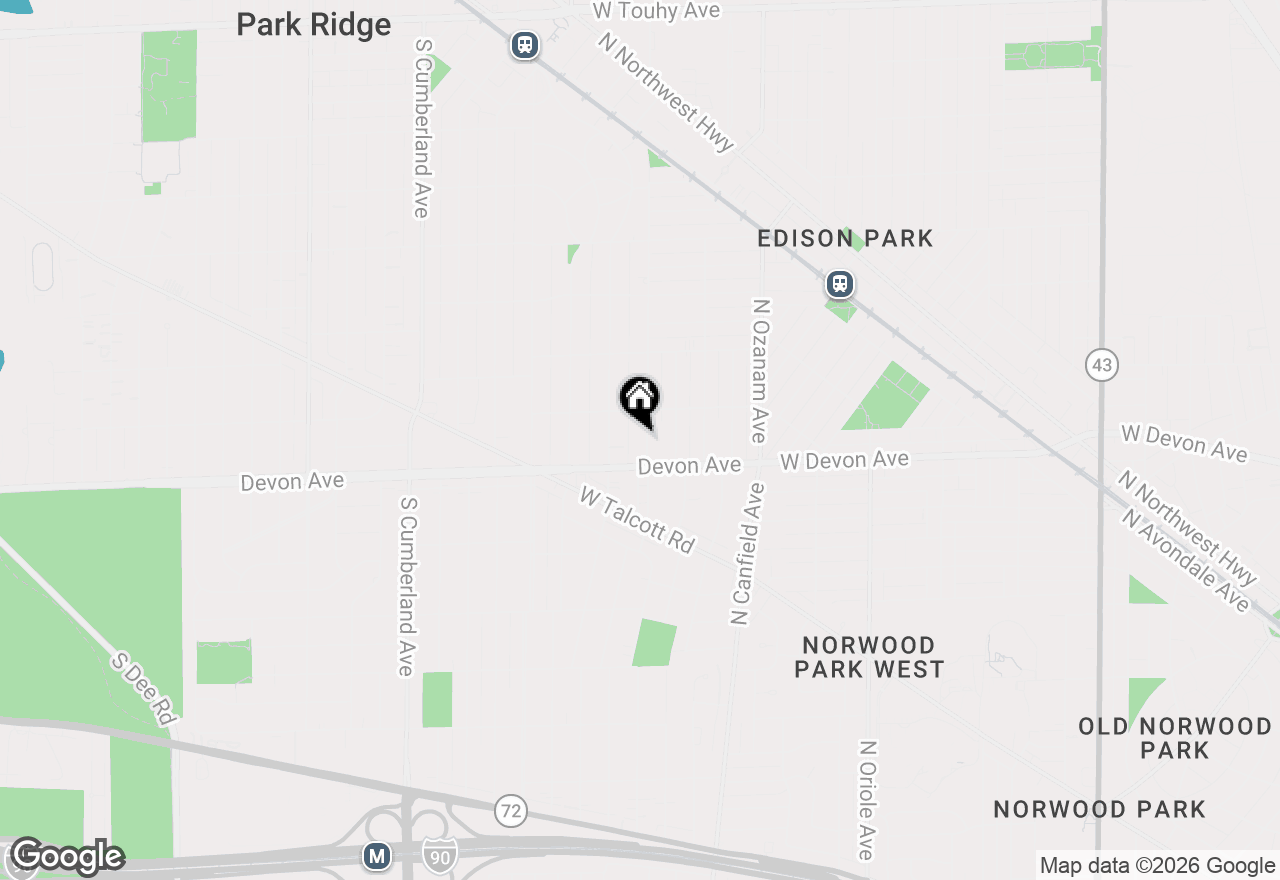 Map of 1108 S Washington Avenue, Park Ridge, IL 60068