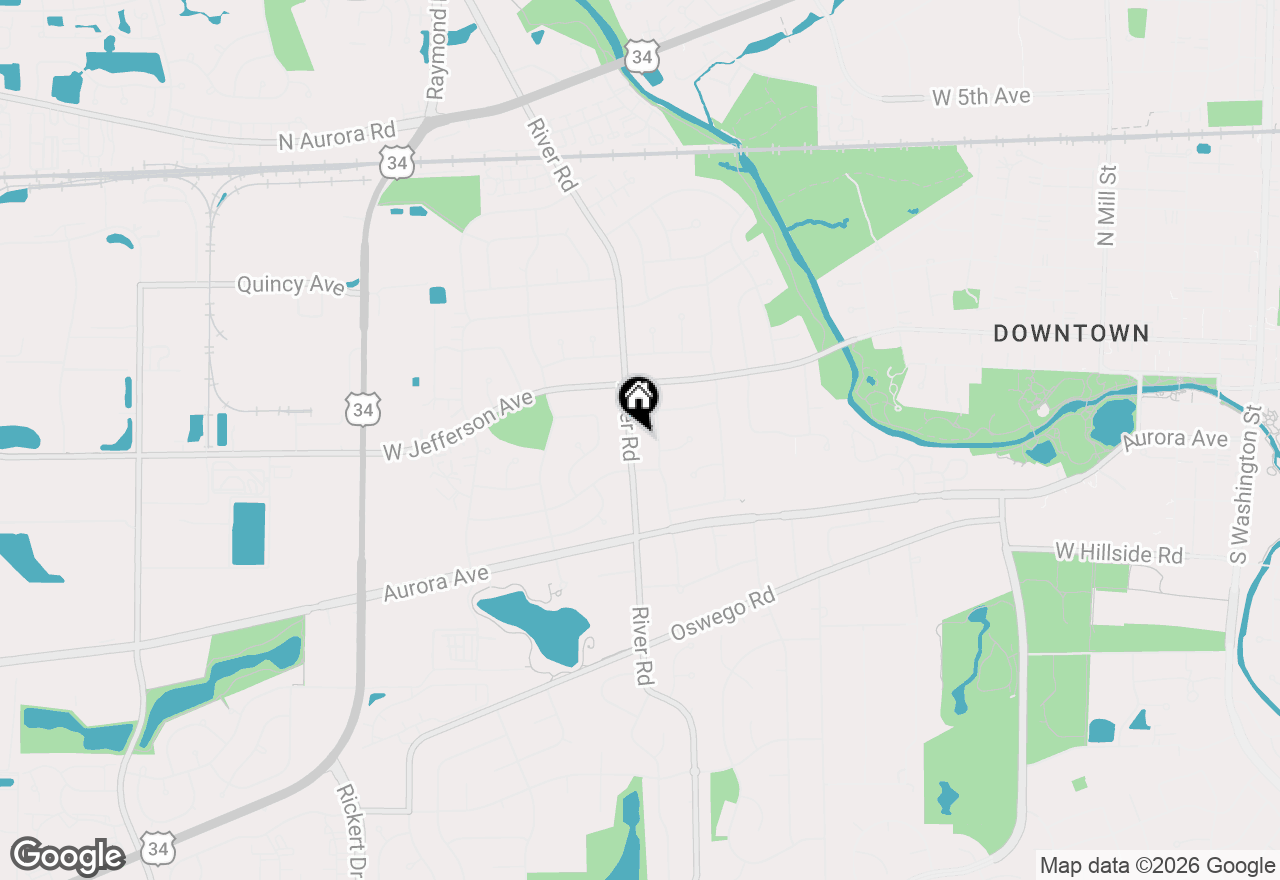 Map of 332 S River Road, Naperville, IL 60540