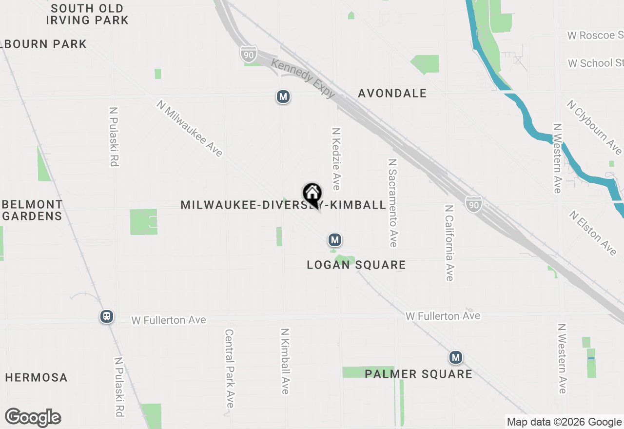 Map of 2753 N Spaulding Avenue #GS, Chicago, IL 60647