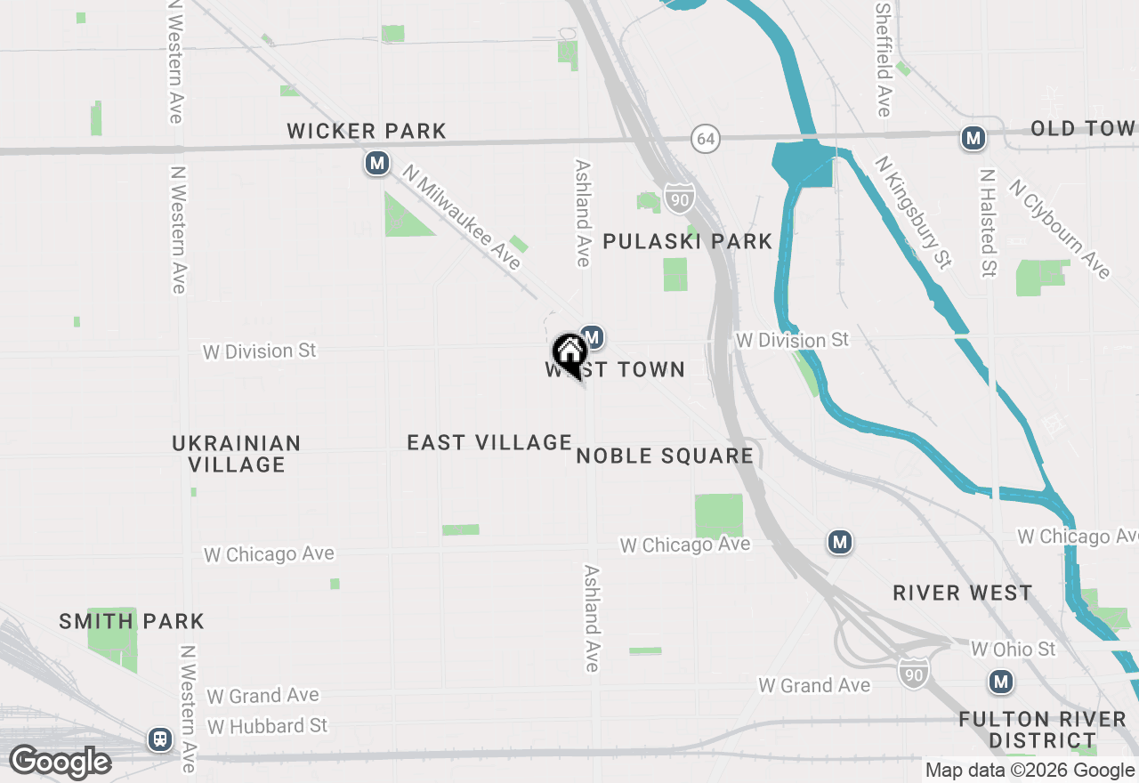 Map of 1069 N Marshfield Avenue #2, Chicago, IL 60622
