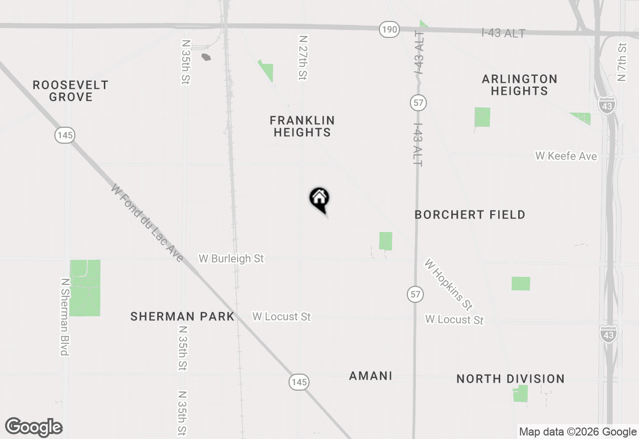 Map of 3228 N 26th St #3228A, Milwaukee, WI 53206