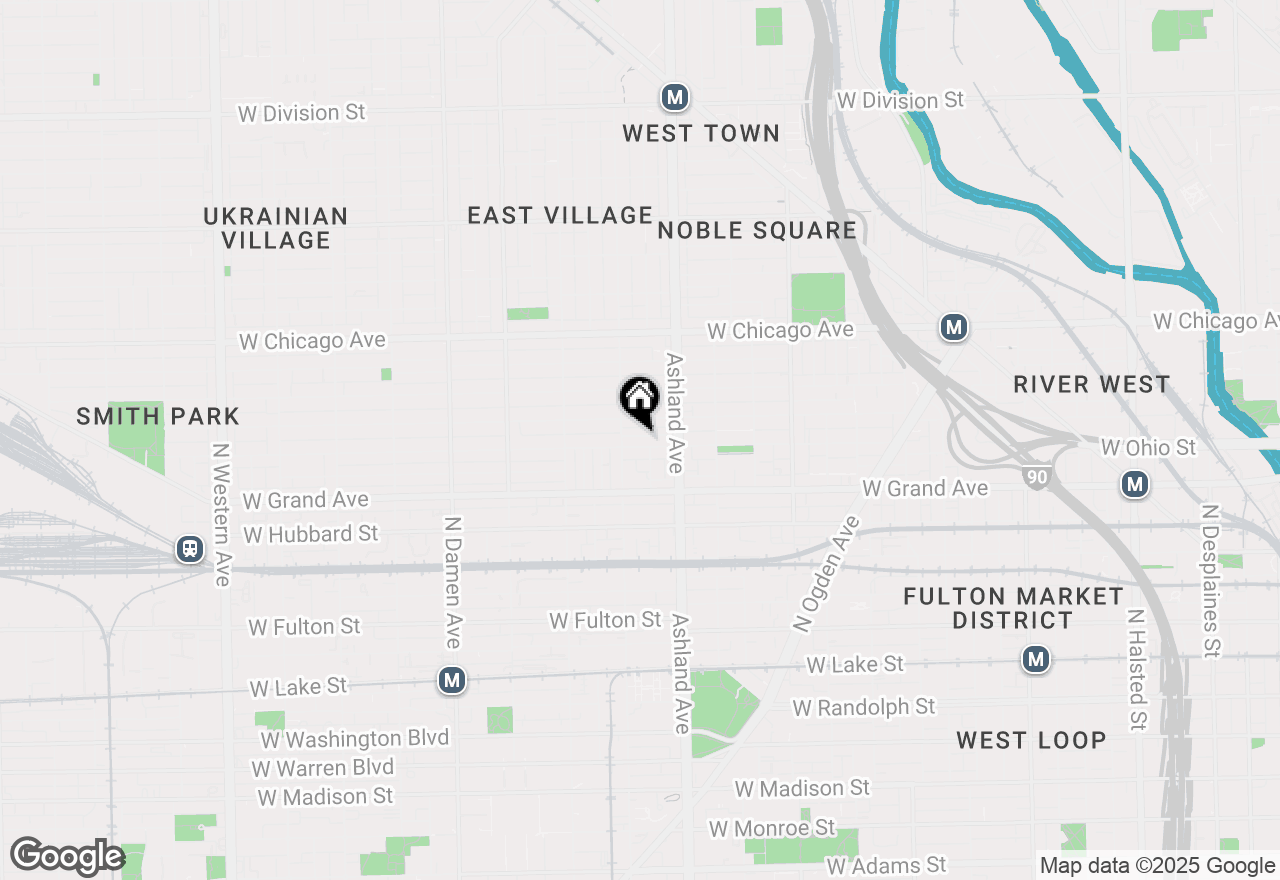 Map of 1640 W Ohio Street #1R, Chicago, IL 60622
