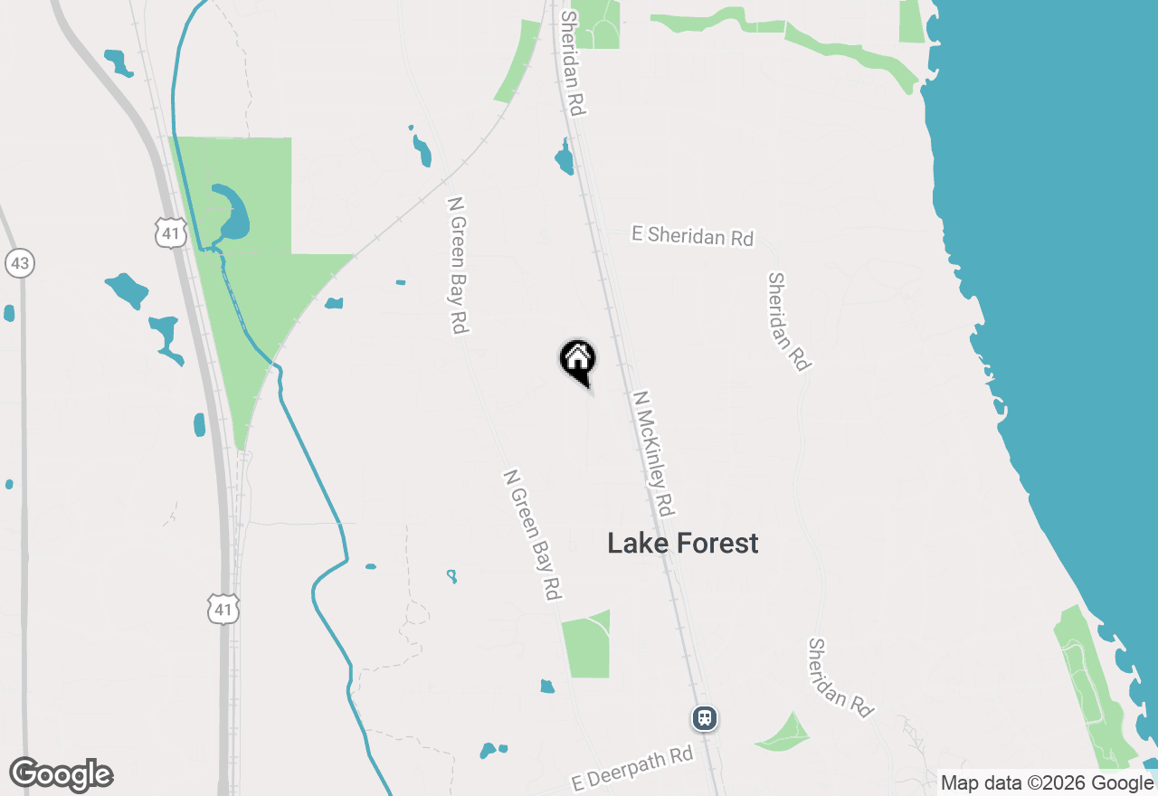 Map of 1319 Burr Oak Road, Lake Forest, IL 60045