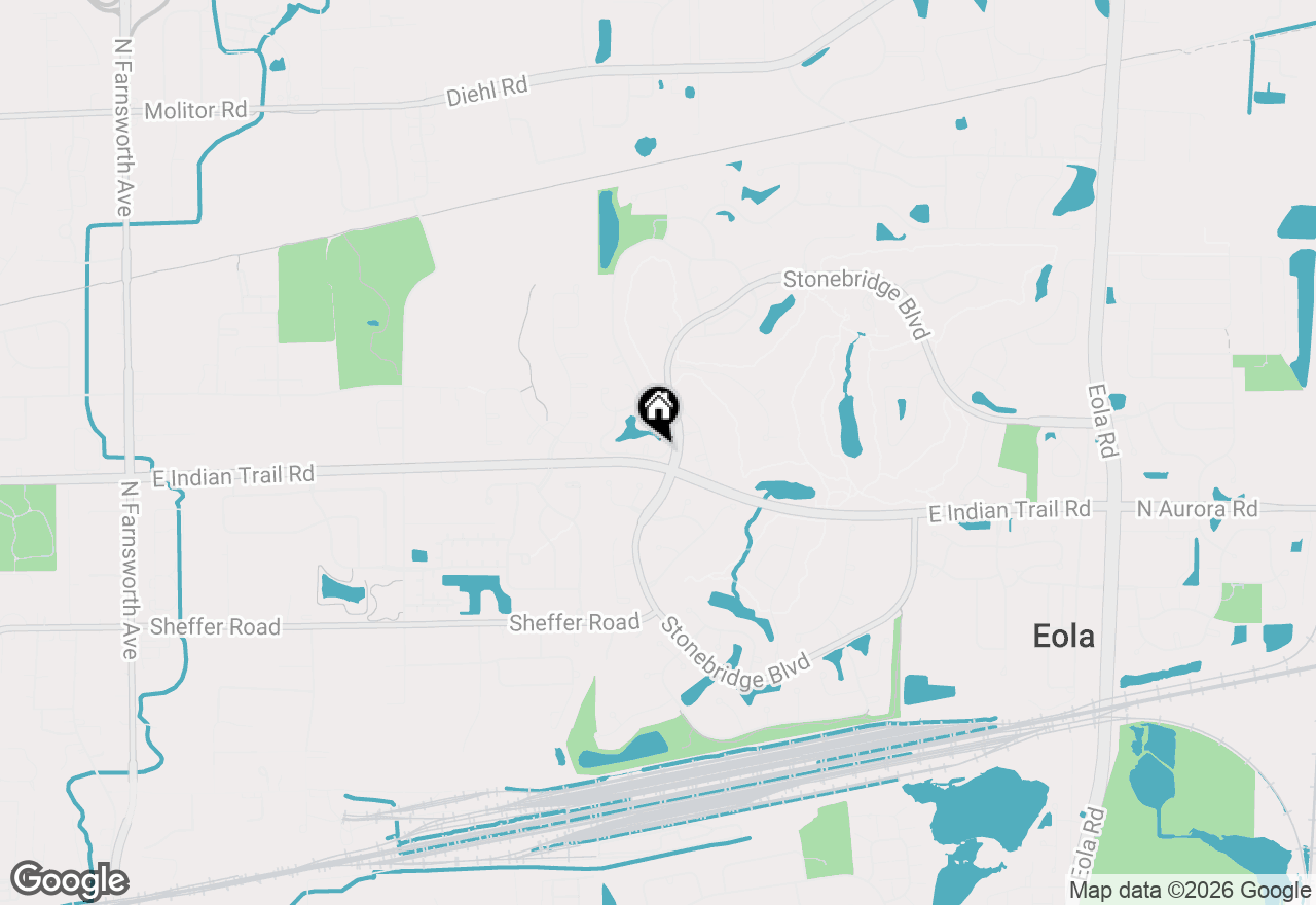 Map of 2198 Brookside Lane, Aurora, IL 60502