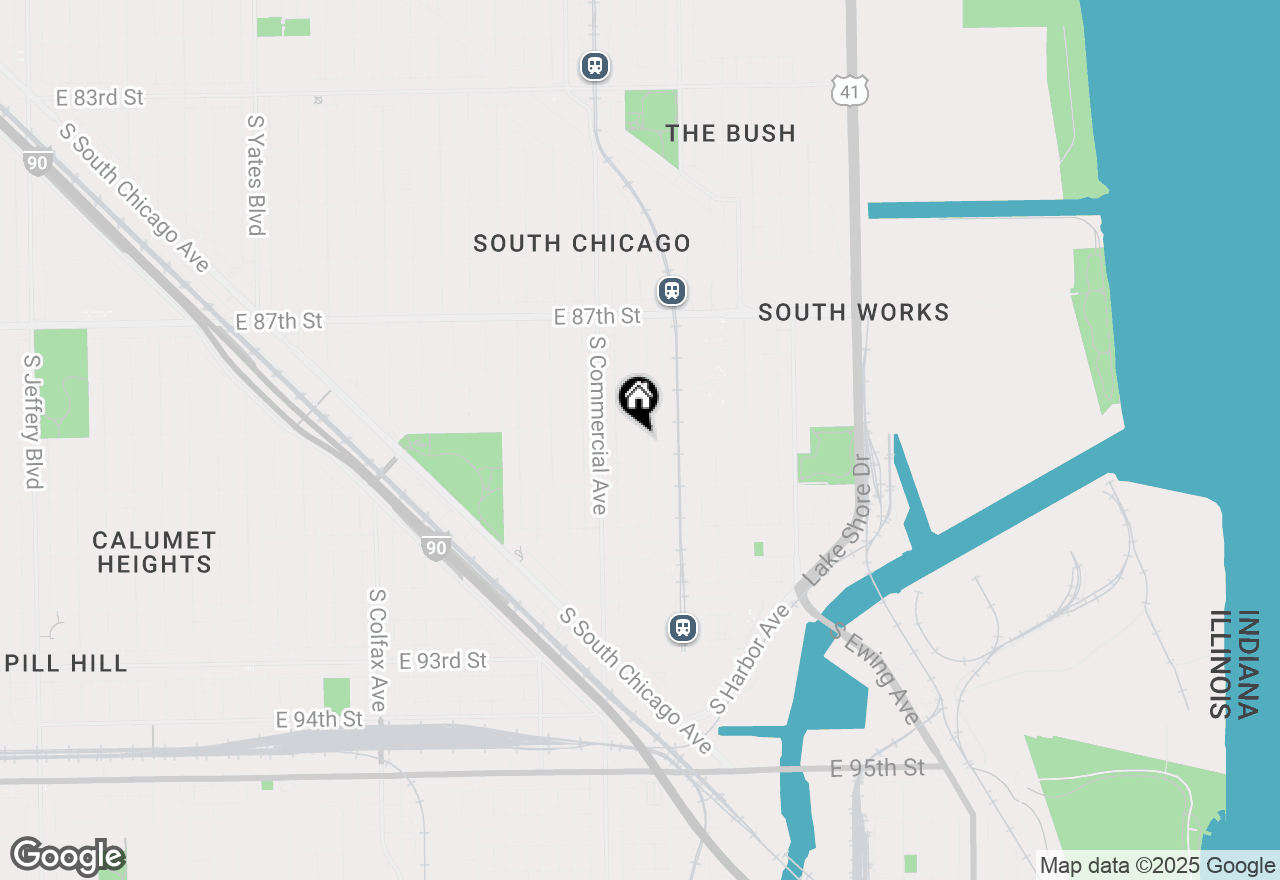 Map of 8909 S Houston Avenue, Chicago, IL 60617