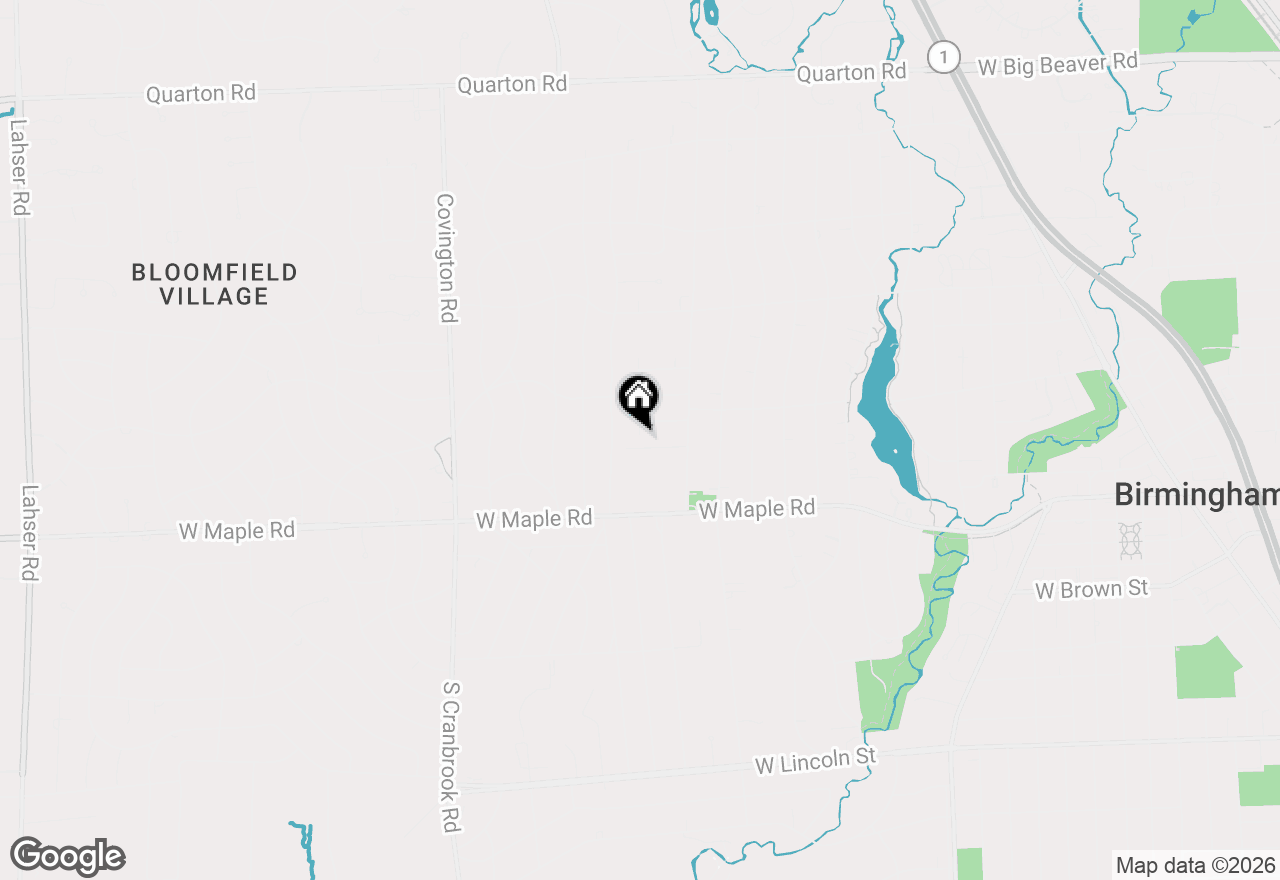 Map of 1900 Fairview Street, Birmingham, MI 48009