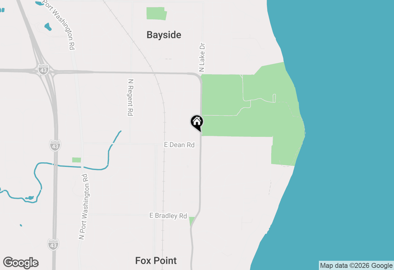 Map of 8449 N Lake Dr, Bayside, WI 53217