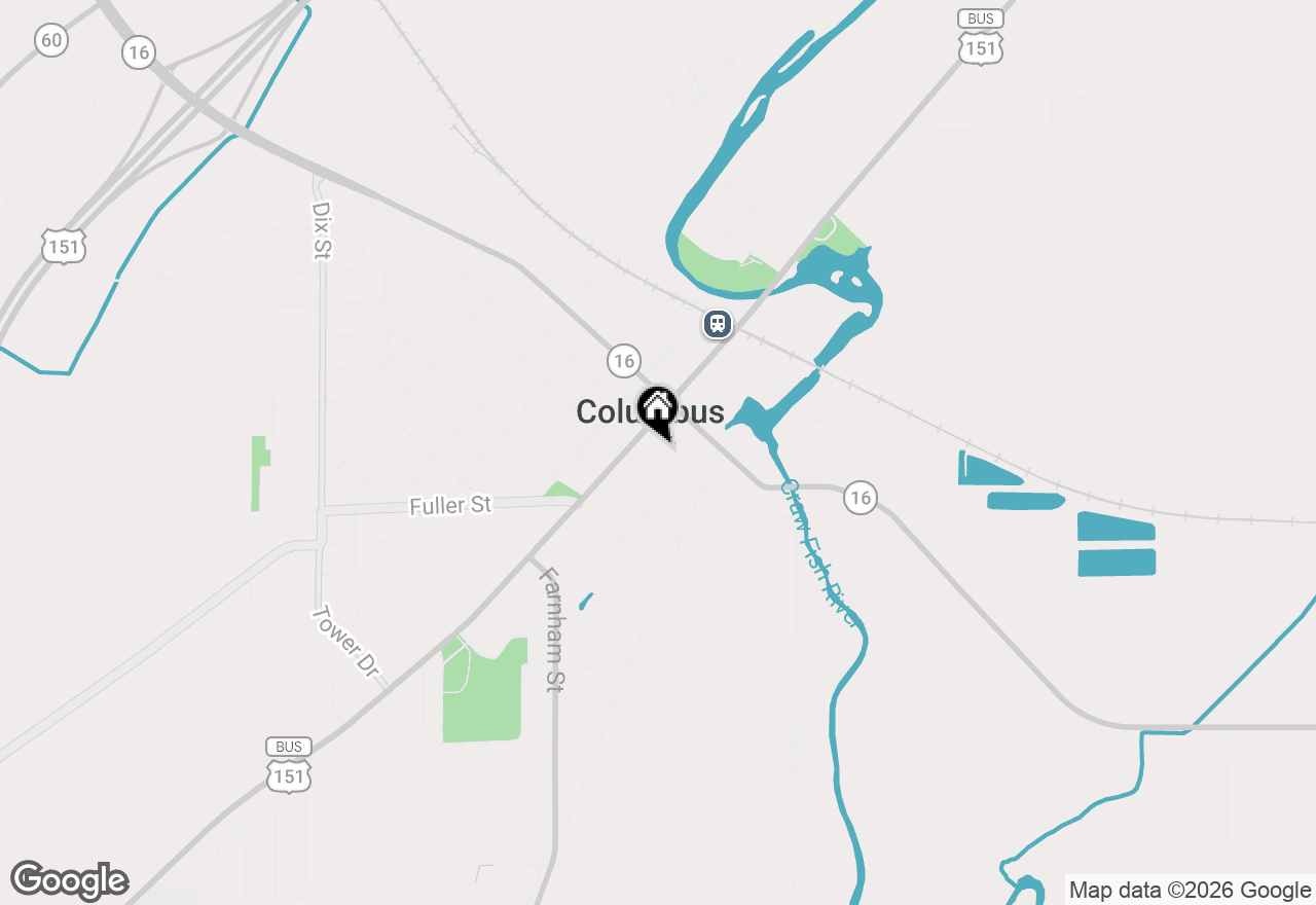 Map of 218 S Water Street, Columbus, WI 53925
