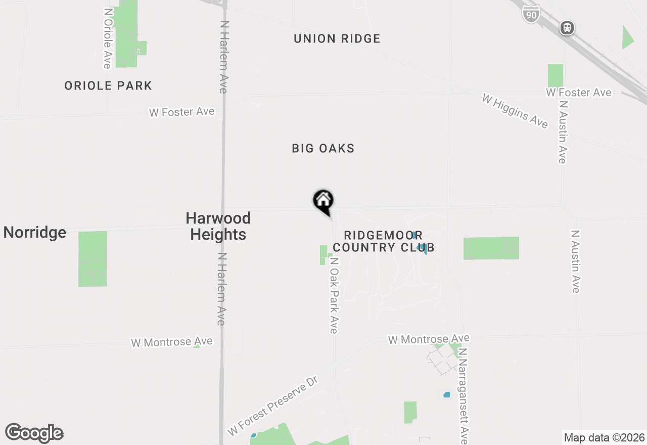 Map of 4727 N Newcastle Avenue, Harwood Heights, IL 60706