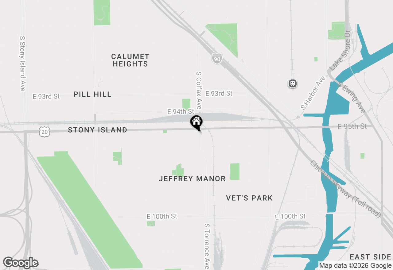 Map of 9522 S Colfax Avenue, Chicago, IL 60617