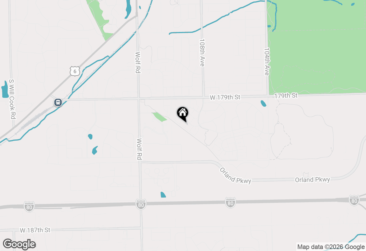 Map of 18040 Delaware Court #104, Orland Park, IL 60467