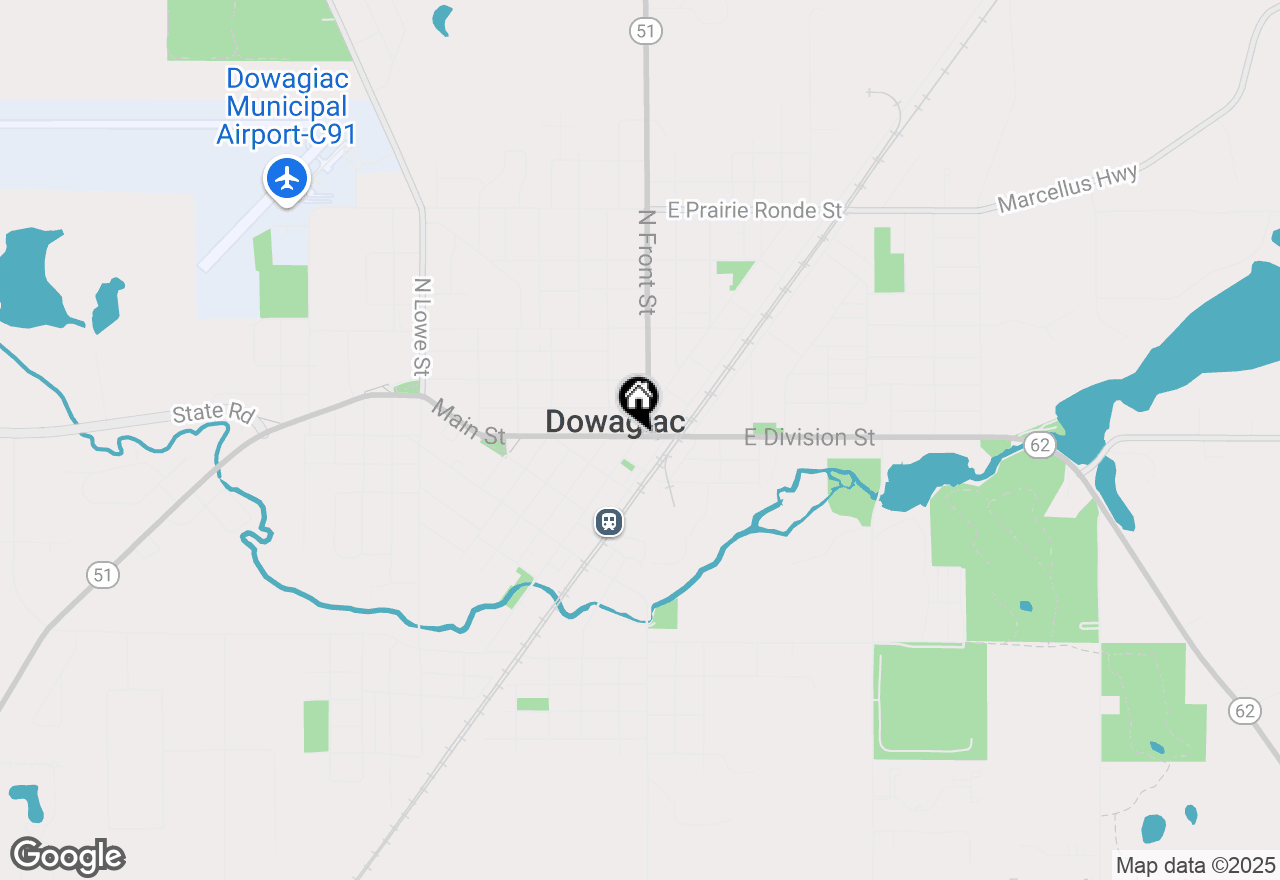 Map of 103 S Front Street, Dowagiac, MI 49047