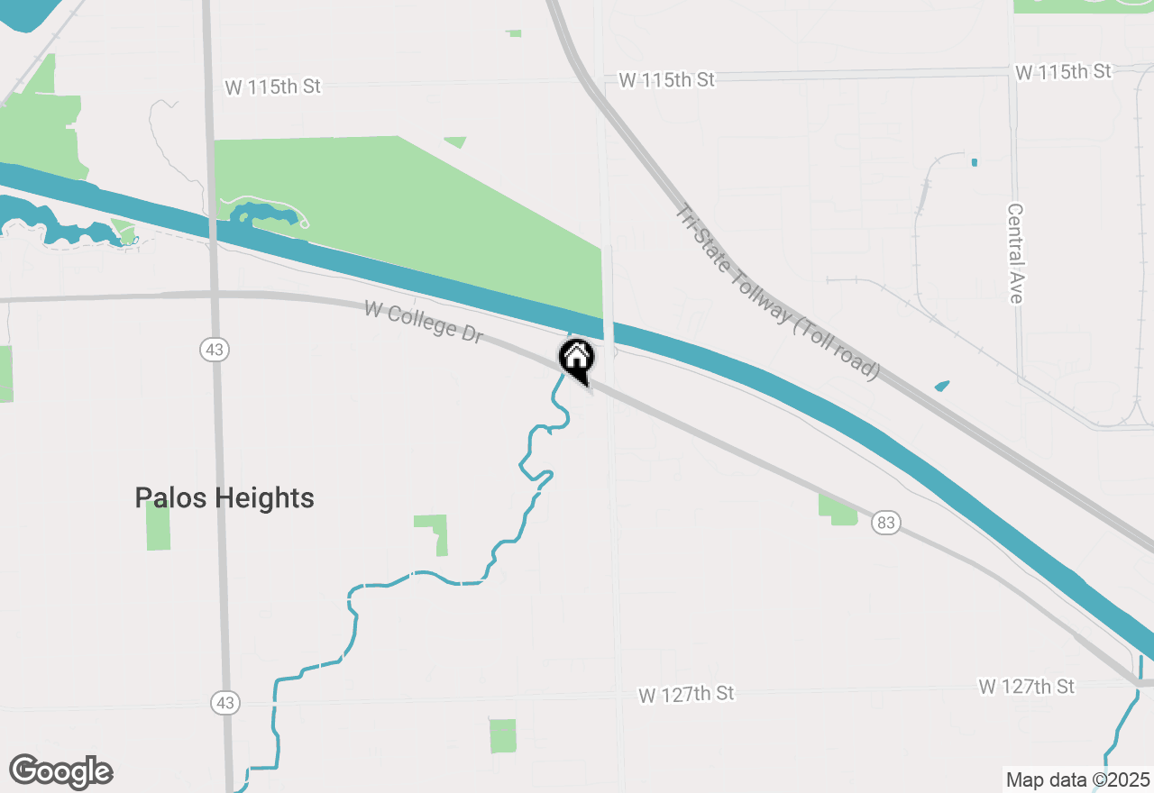 Map of 33 Sorrento Drive, Palos Heights, IL 60463