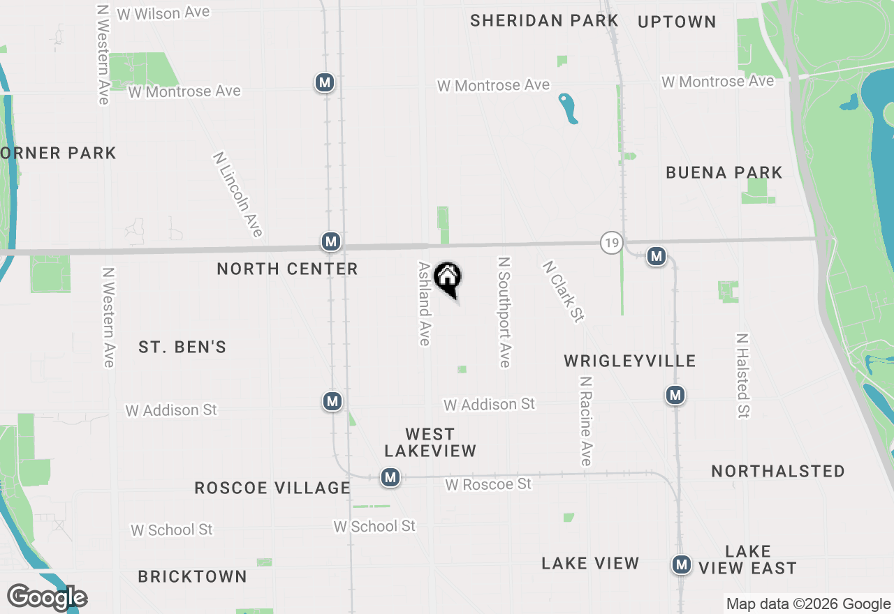 Map of 3824 N Greenview Avenue #1, Chicago, IL 60613