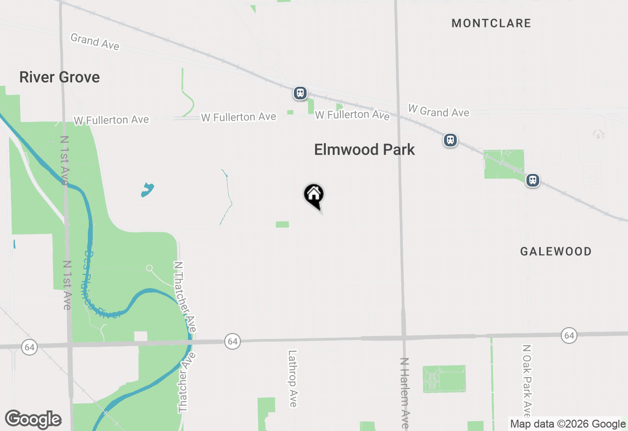 Map of 2016 N 75th Avenue, Elmwood Park, IL 60707
