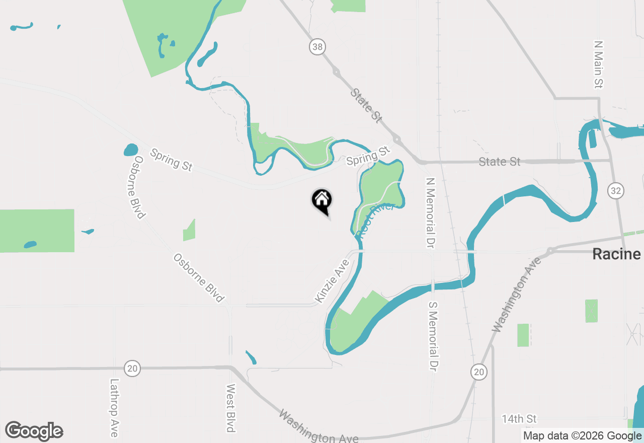 Map of 417 Island Ave Ave, Racine, WI 53405