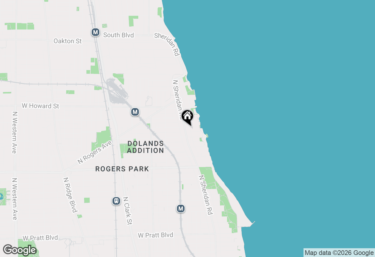 Map of 1353 W Fargo Avenue #GW, Chicago, IL 60626