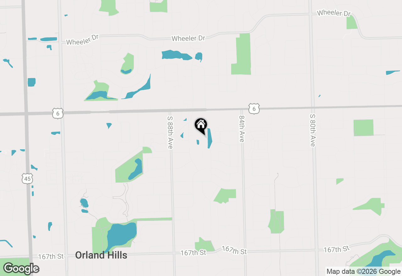 Map of 16032 Crystal Creek Drive #2B, Orland Park, IL 60462