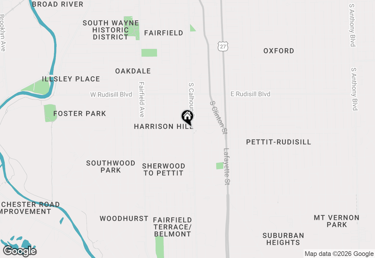 Map of 117 Lexington Avenue, Fort Wayne, IN 46807