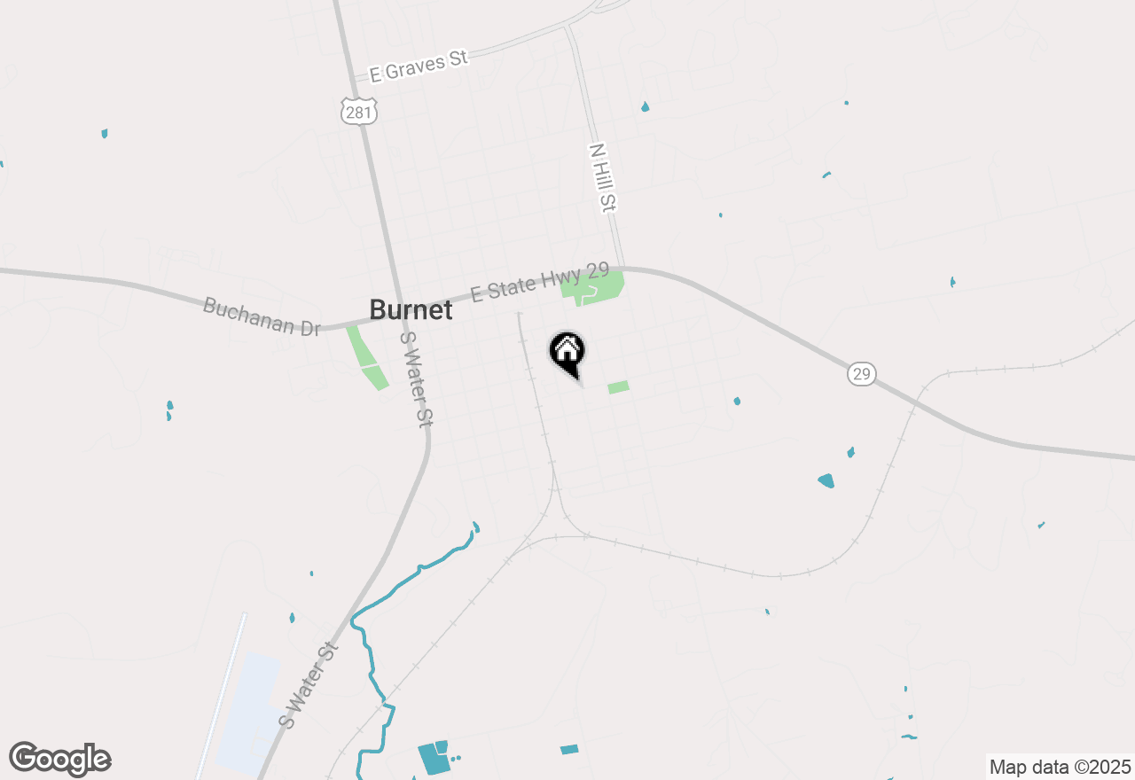 Map of 602 E Live Oak Street, Burnet, TX 78611