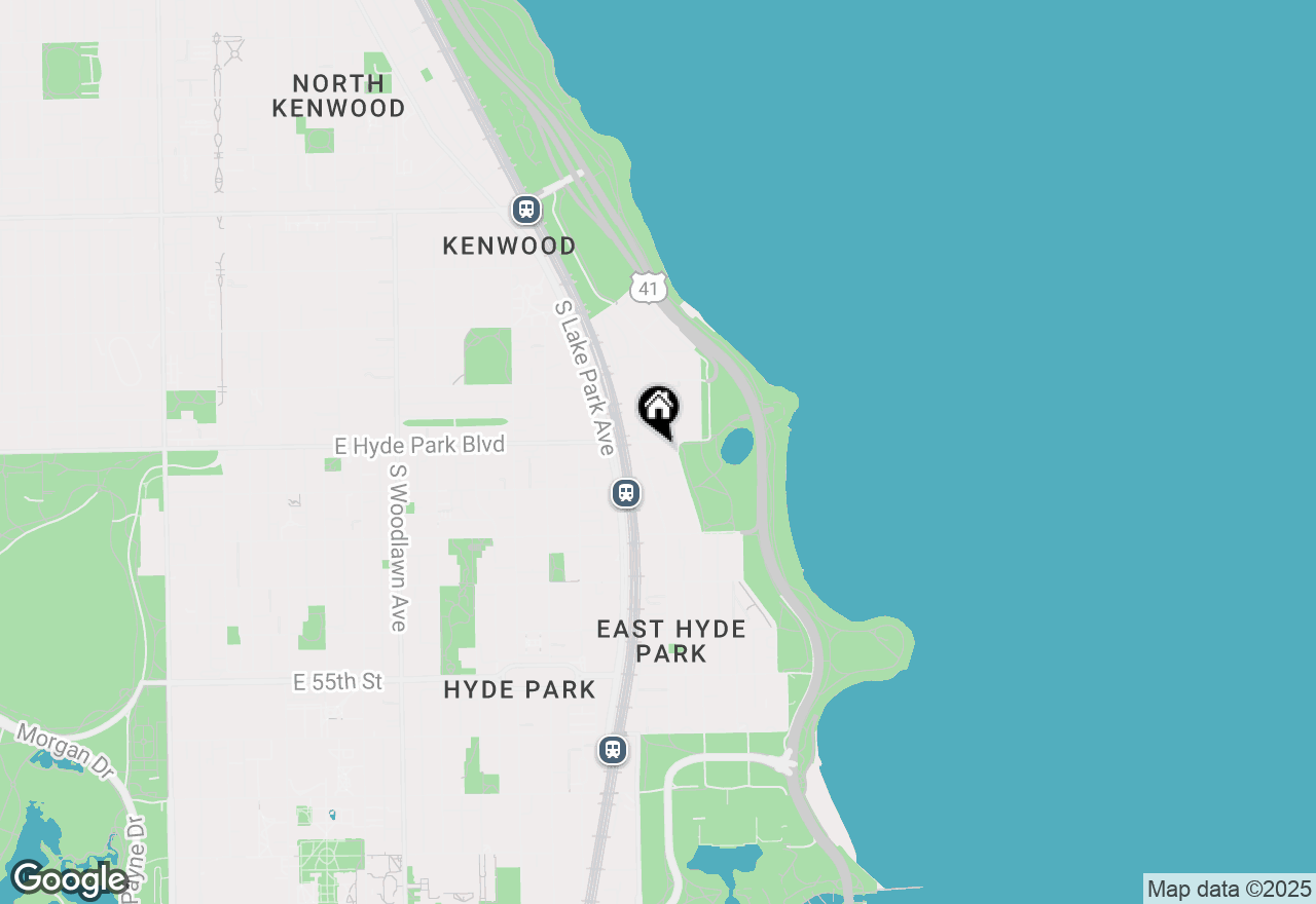 Map of 1633 E Hyde Park Boulevard #2D, Chicago, IL 60615