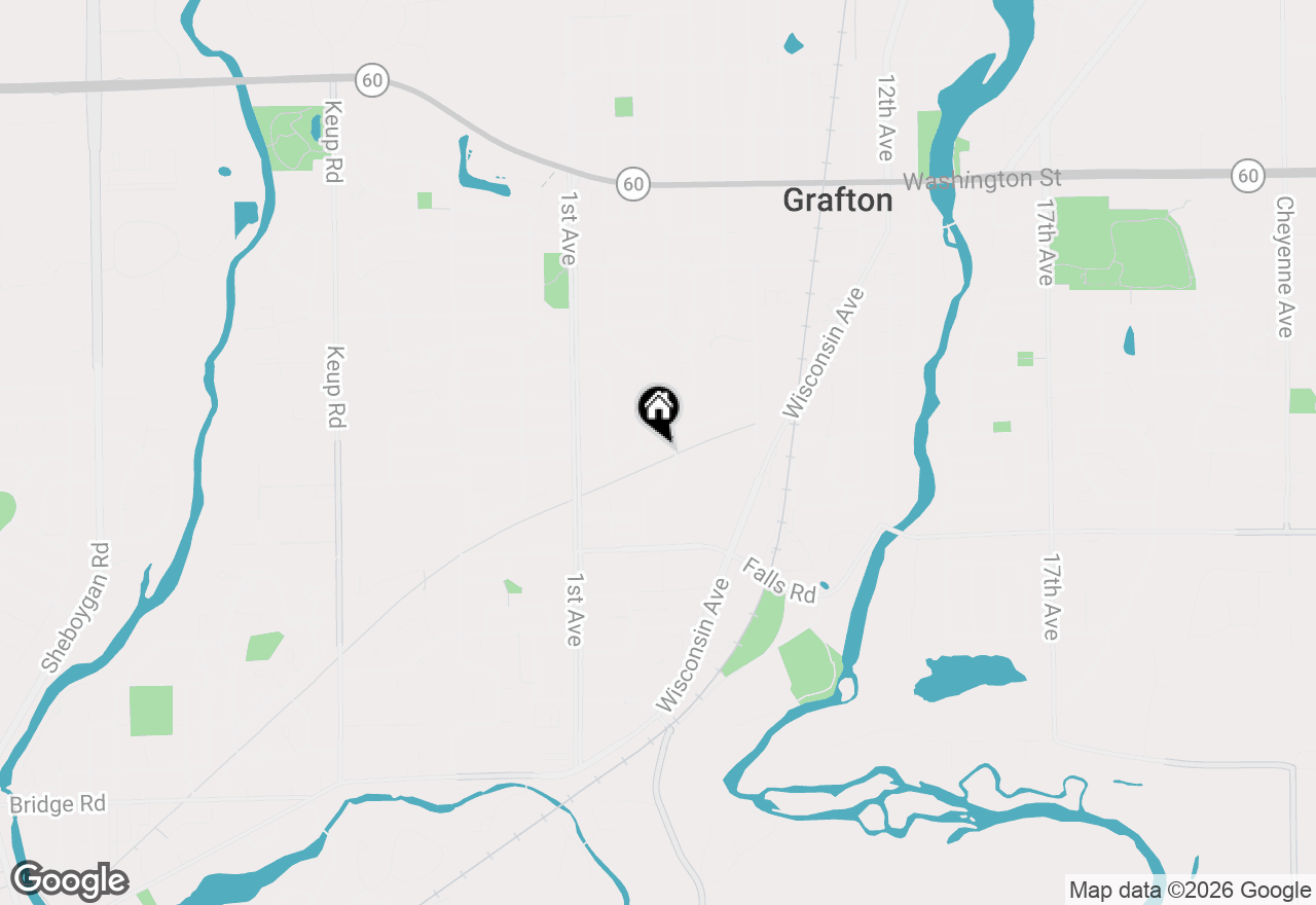 Map of 211 Maple St, Grafton, WI 53024