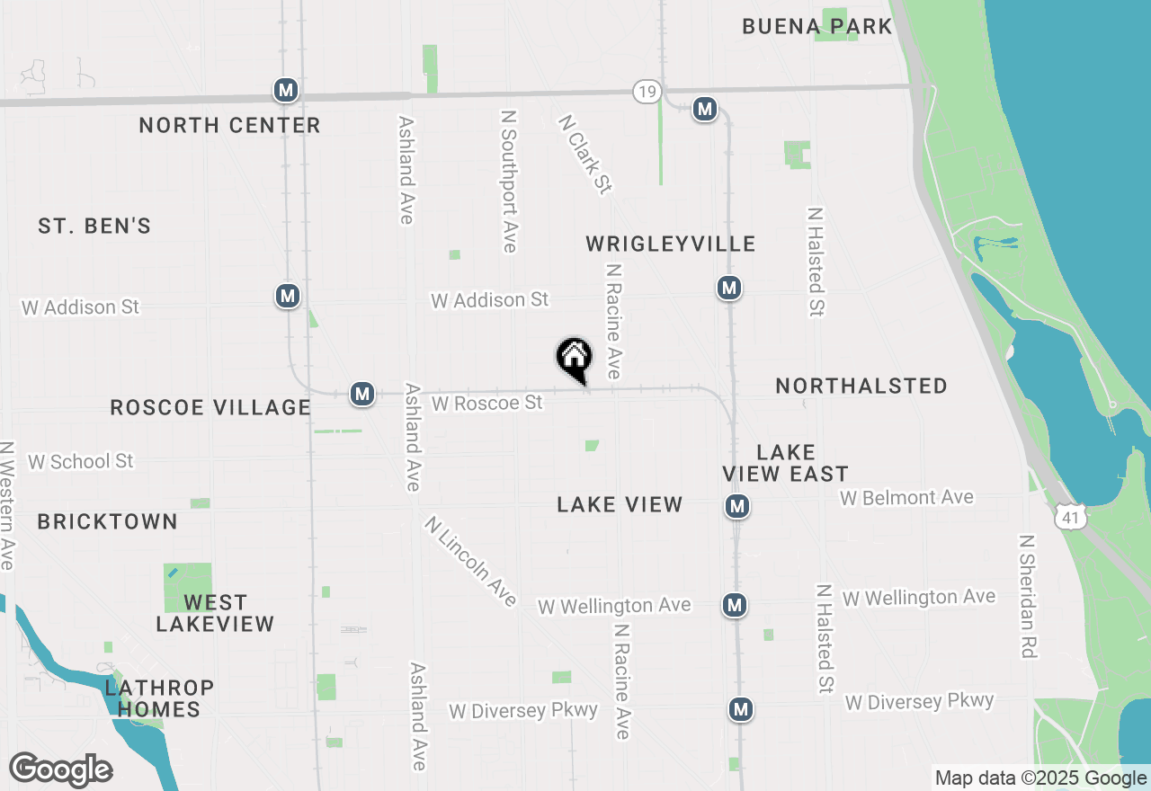 Map of 1250 W Roscoe Street #1, Chicago, IL 60657