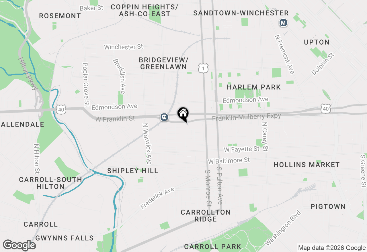 Map of 320 S Pulaski Street, Baltimore, MD 21223